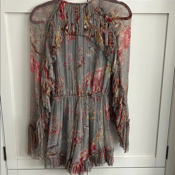 Zimmermann silk Floral Long Sleeve Romper - Picture 5 of 6